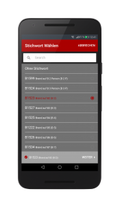 Auswahl Stichwort